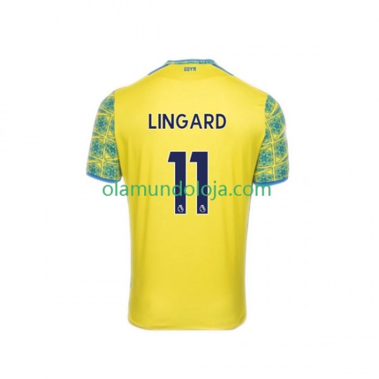 Camisola Nottingham Forest Jesse Lingard 11 Homem Equipamento Segundo 2022-2023 Manga Curta